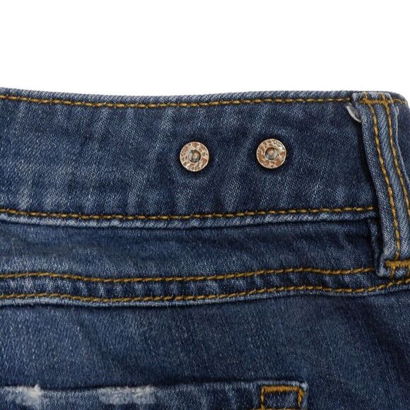 Cabi Jeans Womens 8 Slim Boyfriend Distressed Blue Low Mid Measures 33 x 29.5 - Picture 10 of 11